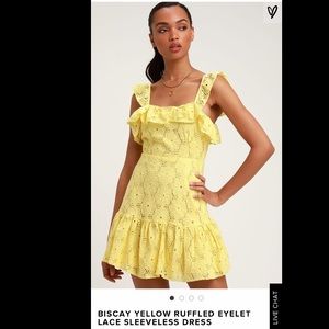 Lulu’s yellow eyelet lace dress
